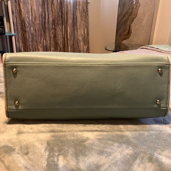 TOD'S Girelli Light Blue White Pebbled Leather X Large Tote Bag Purse Italy - Picture 5 of 7